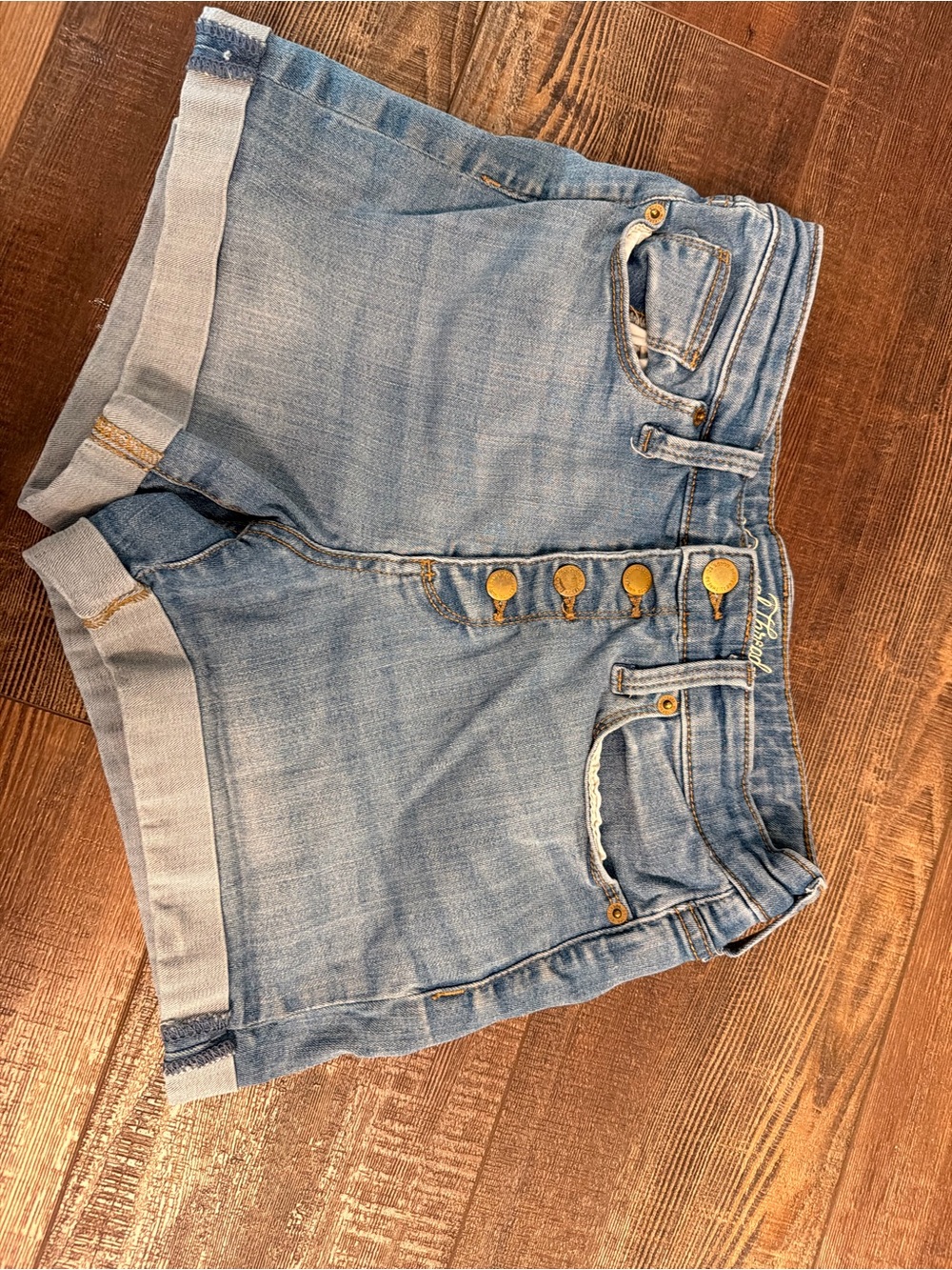 Universal Thread Light Wash High-Rise Button Fly Denim Shorts